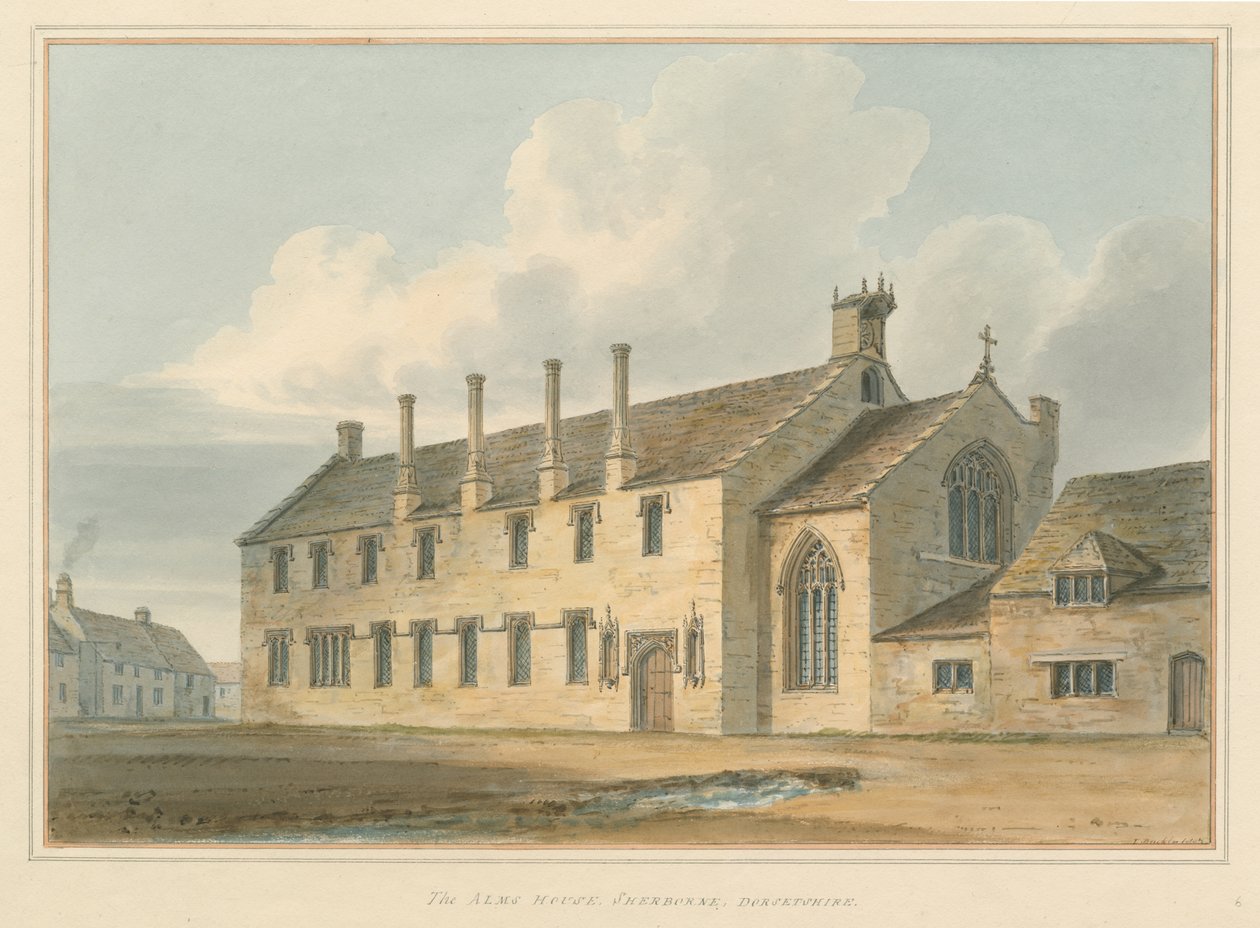 Dorset - Sherborne - Almujen talo, 1802 tekijältä John Buckler