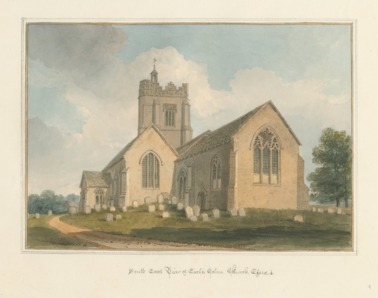 Essex - Earls Colne Church, 1824 tekijältä John Buckler