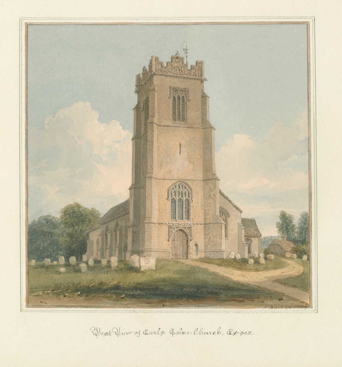 Essex - Earls Colne Church, 1824 tekijältä John Buckler