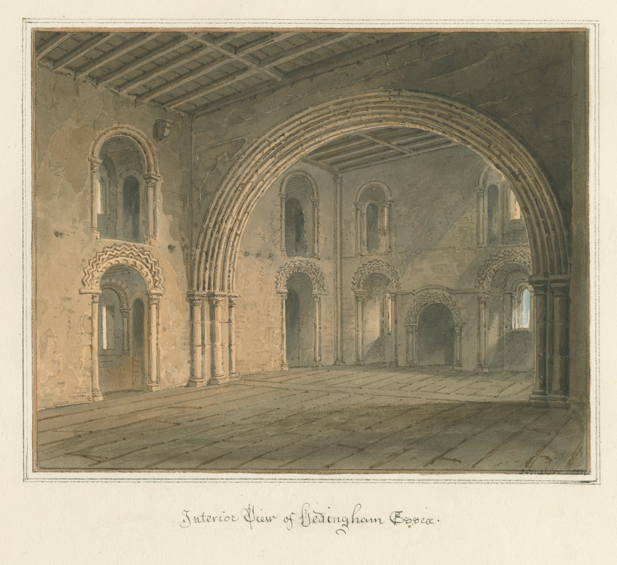 Essex - Hedingham [linna] - Sisustus, 1827 tekijältä John Buckler