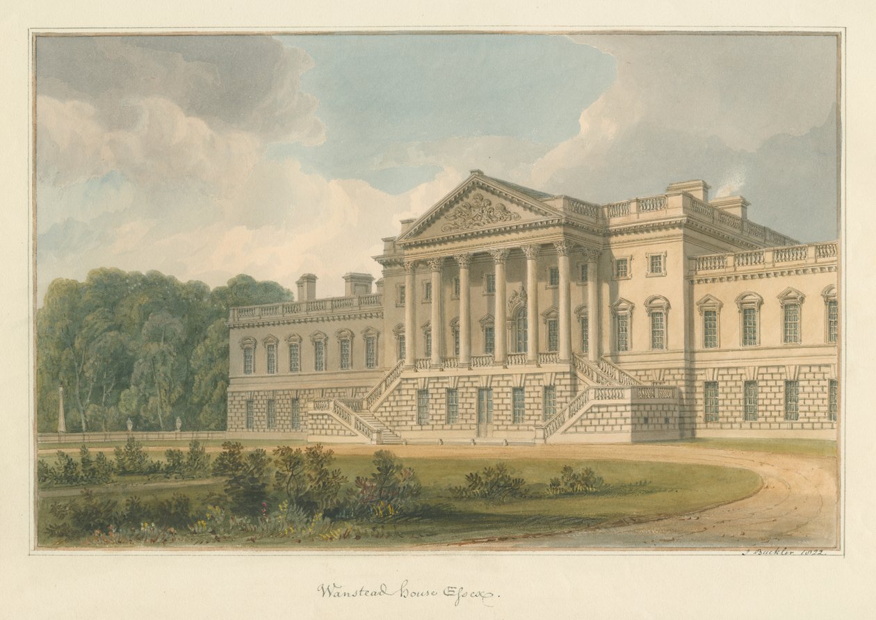 Essex - Wanstead House, 1822 tekijältä John Buckler