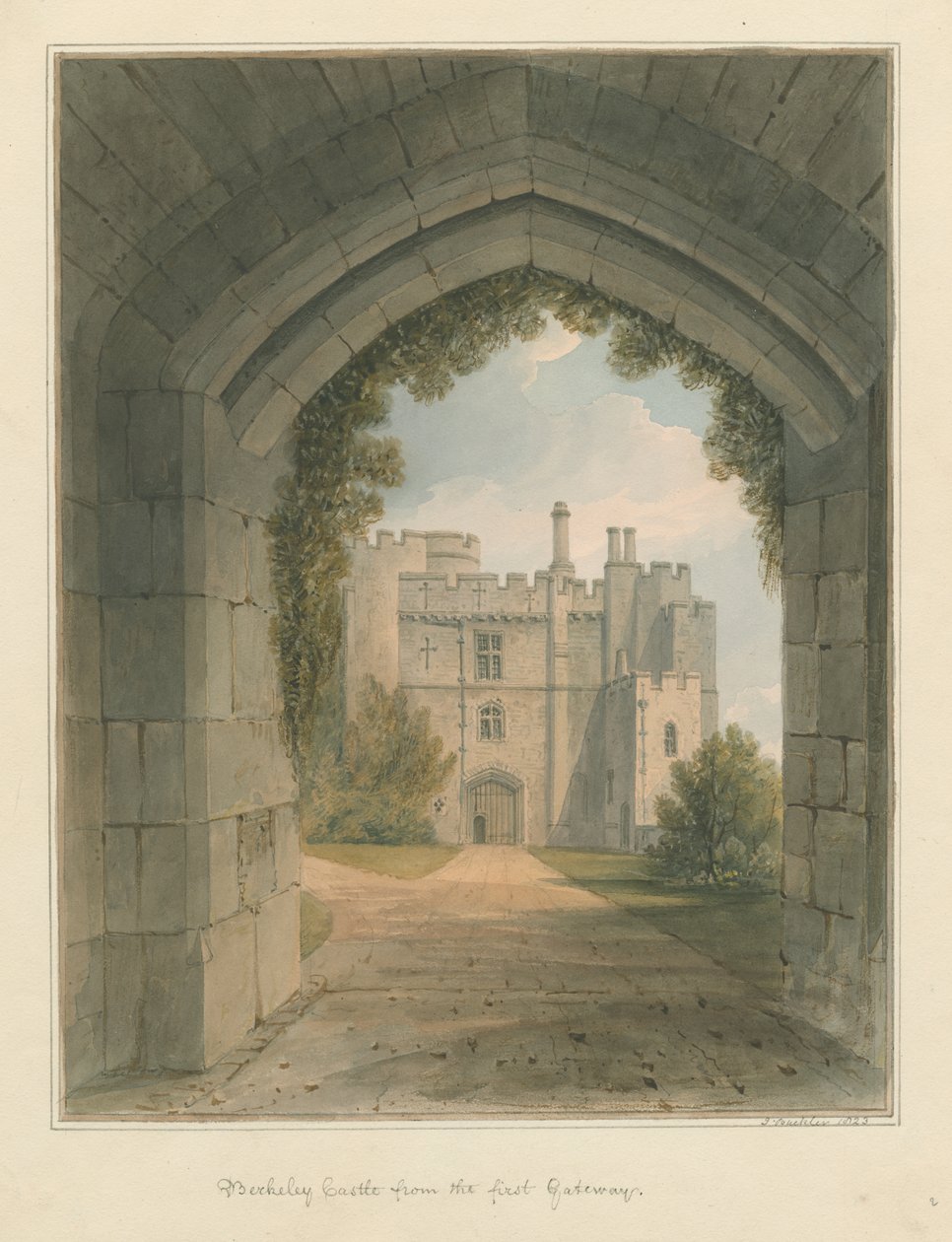Gloucestershire - Berkeley Castle, 1823 tekijältä John Buckler