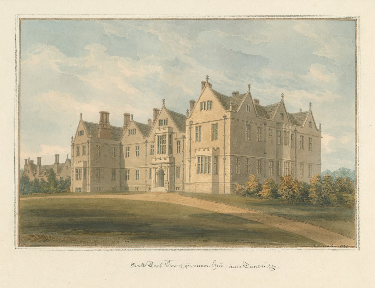 Kent - Tunbridge - Somerhill, 1824 tekijältä John Buckler