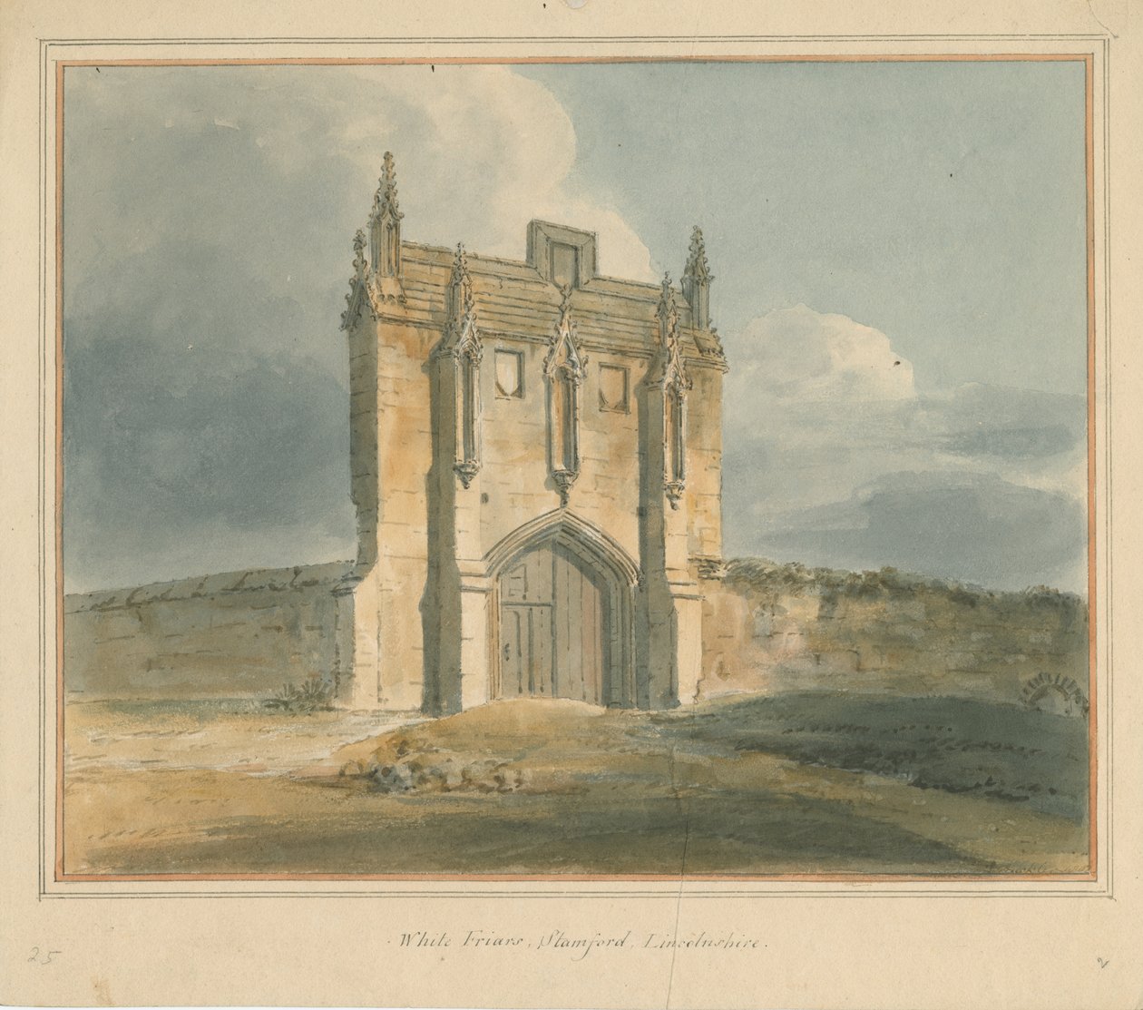 Lincolnshire - Stamford - White Friars, 1802 tekijältä John Buckler