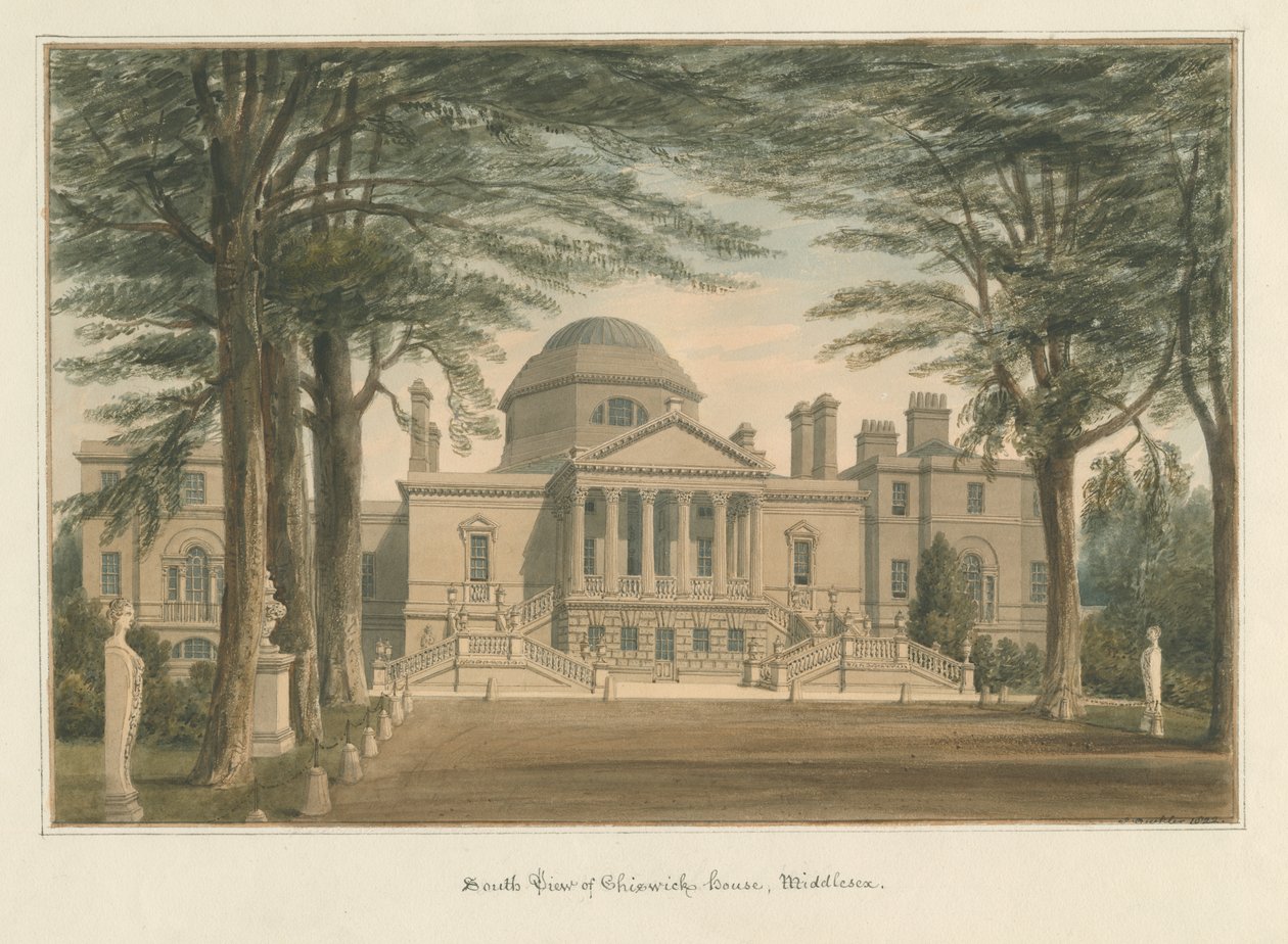 Middlesex - Chiswick House, 1822 tekijältä John Buckler