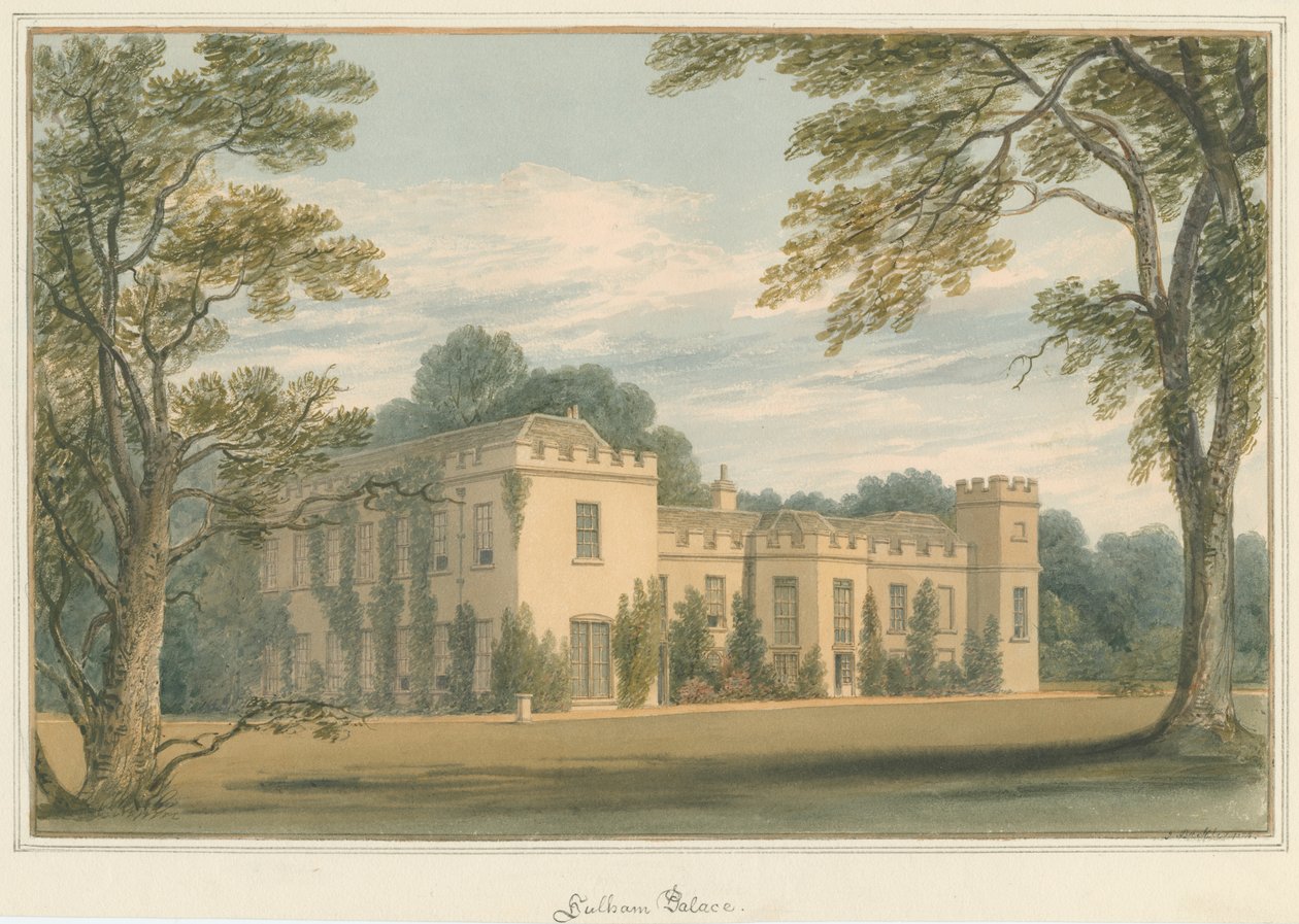 Middlesex - Fulhamin palatsi, 1824 tekijältä John Buckler