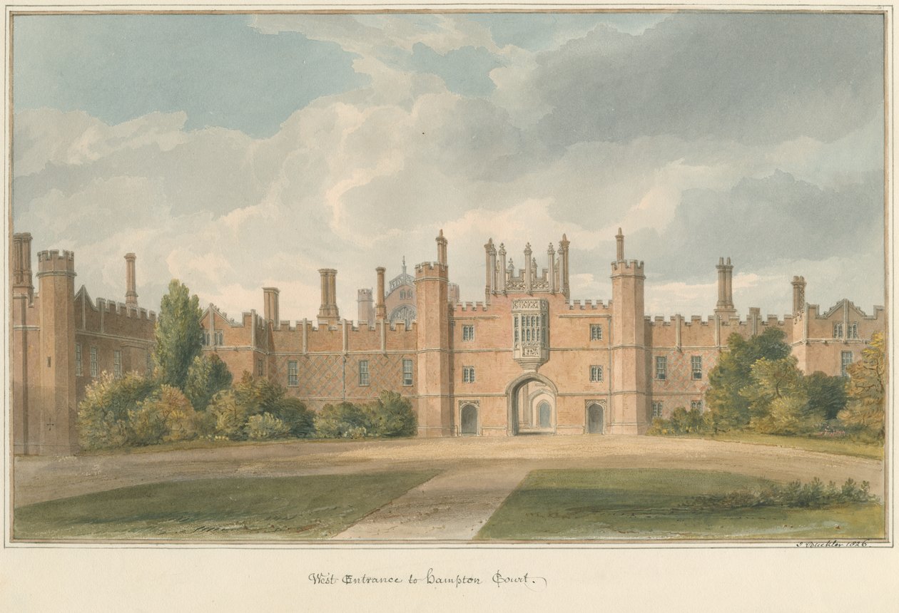 Middlesex - Hampton Court, 1826 tekijältä John Buckler