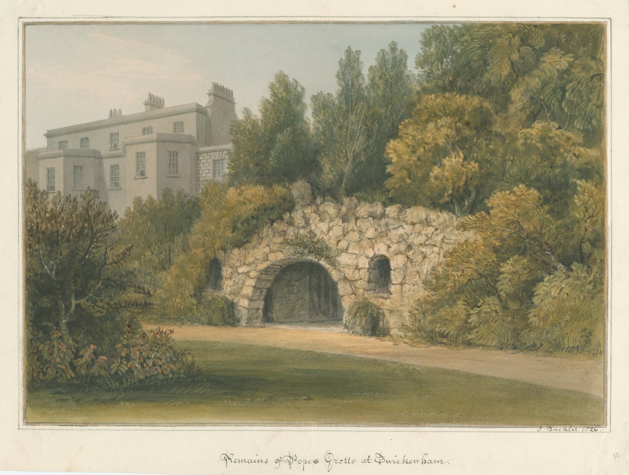 Middlesex - Twickenham - Paavin luola, 1826 tekijältä John Buckler