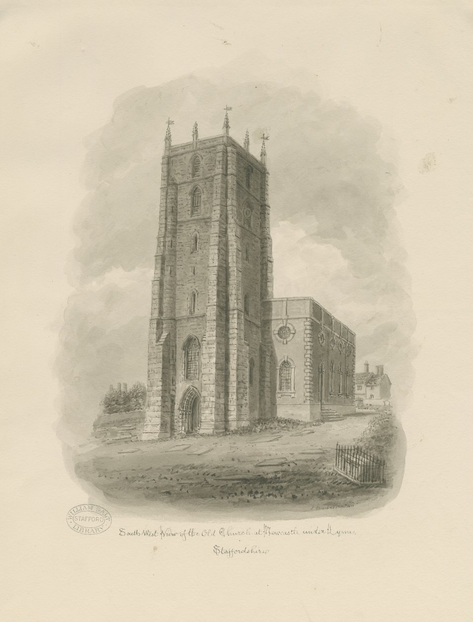 Newcastle-under-Lyme - "St. Giles the Abbot" tekijältä John Buckler