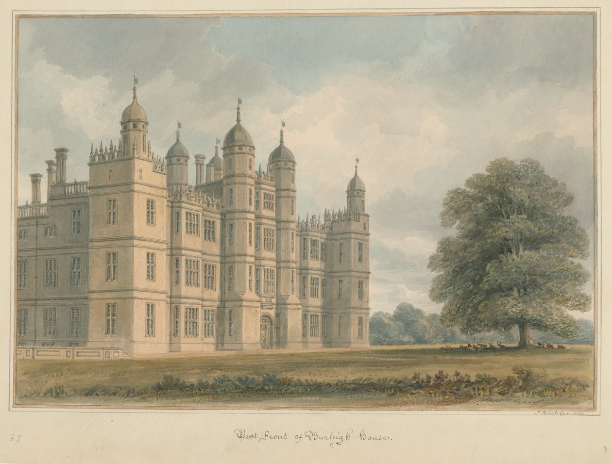 Northamptonshire - Burleigh House tekijältä John Buckler