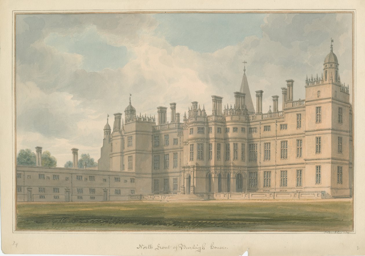 Northamptonshire - Burleigh House tekijältä John Buckler