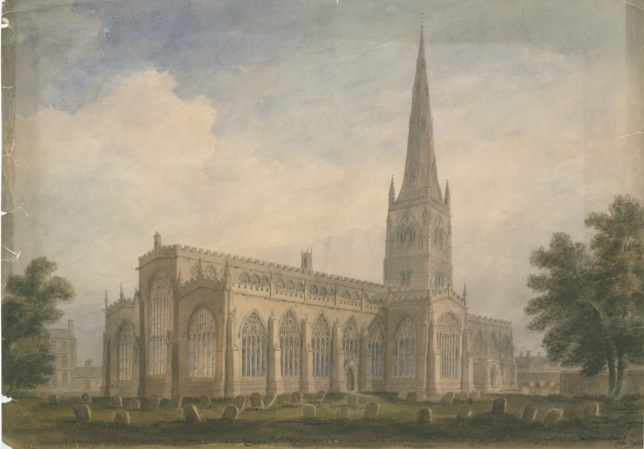 Nottinghamshire - Newark Church, 1809 tekijältä John Buckler