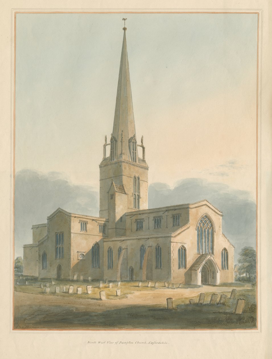Oxfordshire - Bampton Church, 1802 tekijältä John Buckler