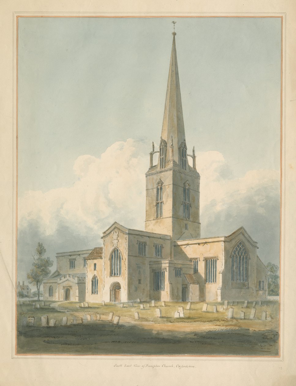 Oxfordshire - Bampton Church, 1802 tekijältä John Buckler