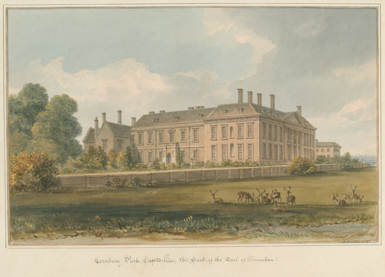 Oxfordshire - Cornbury Park, 1826 tekijältä John Buckler