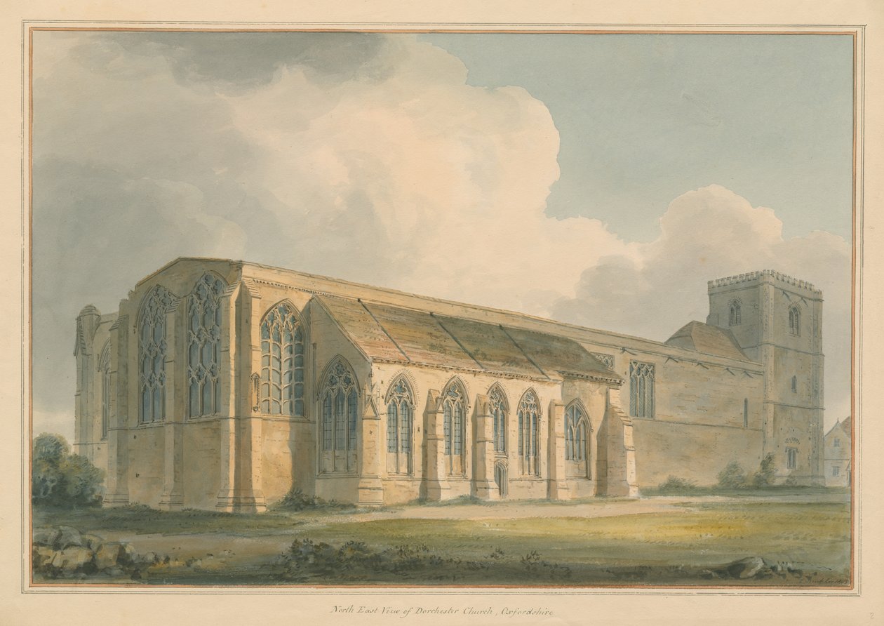 Oxfordshire - Dorchesterin kirkko, 1803 tekijältä John Buckler