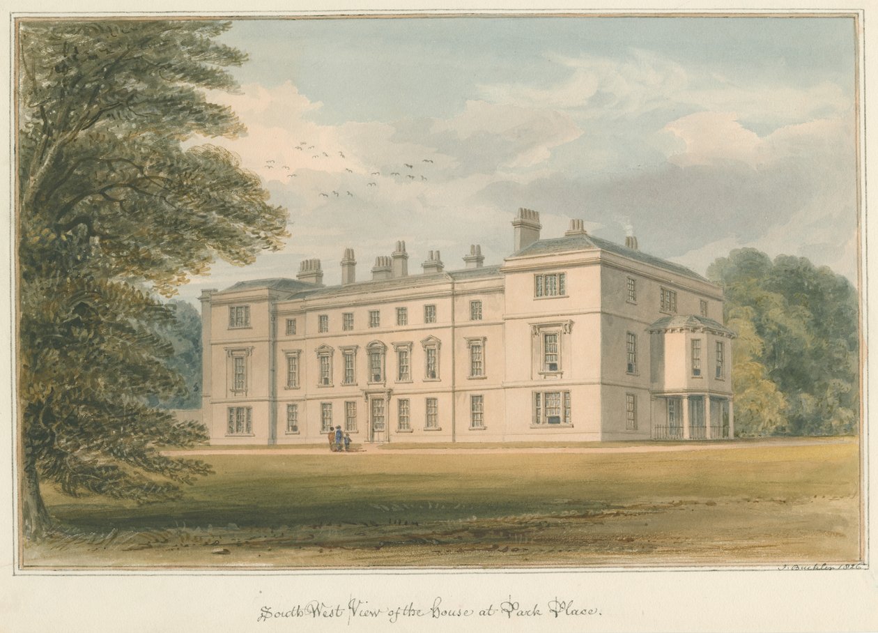Oxfordshire - Henley upon Thames - Park Place House, 1826 tekijältä John Buckler
