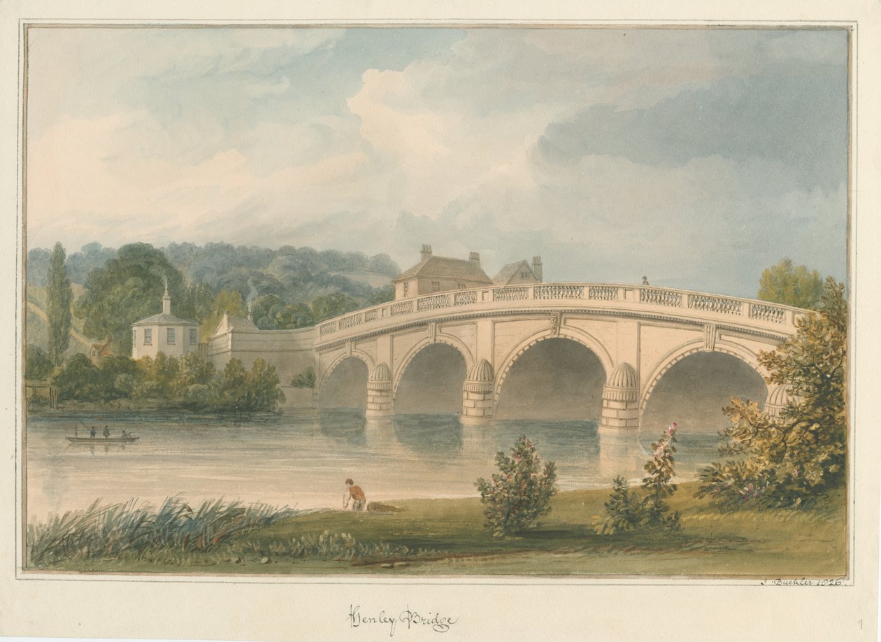 Oxfordshire - Henley upon Thames Bridge, 1826 tekijältä John Buckler