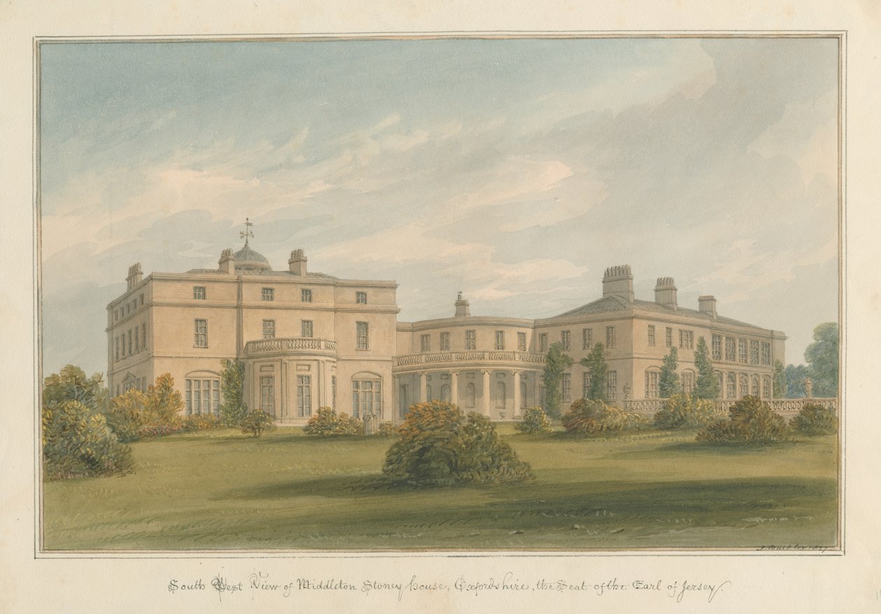Oxfordshire - Middleton Stoney House, 1827 tekijältä John Buckler