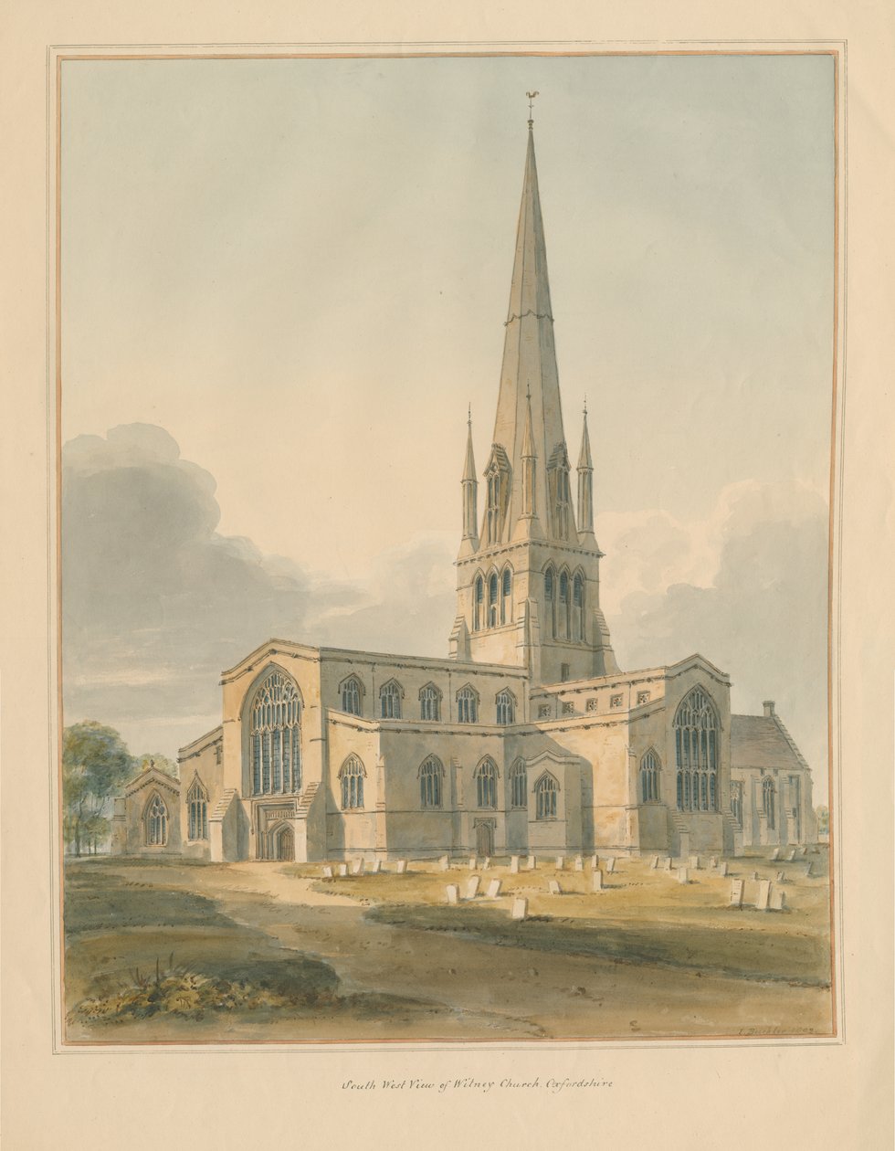 Oxfordshire - Witneyn kirkko tekijältä John Buckler
