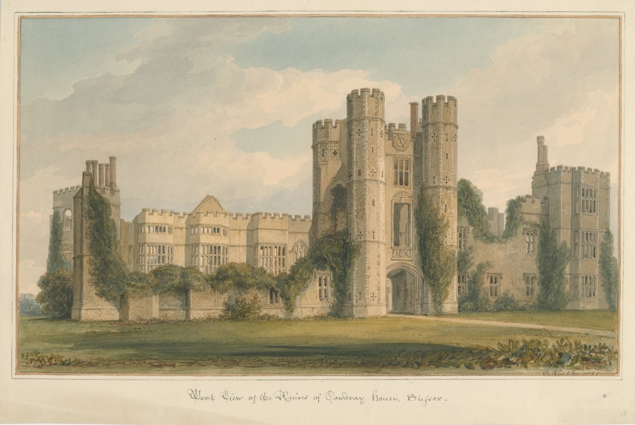Sussex - Cowdray House, 1825 tekijältä John Buckler