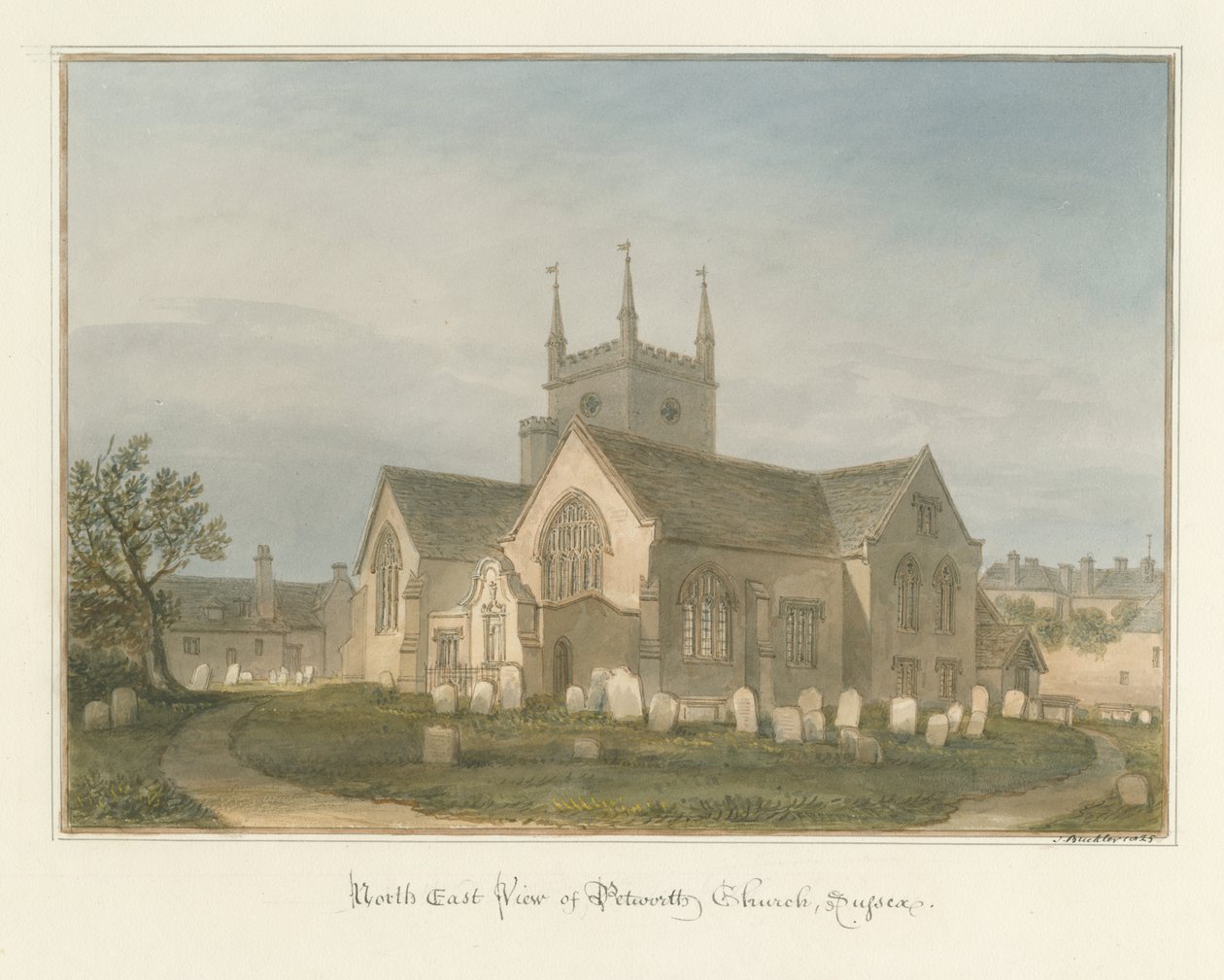 Sussex - Petworth Church, 1825 tekijältä John Buckler