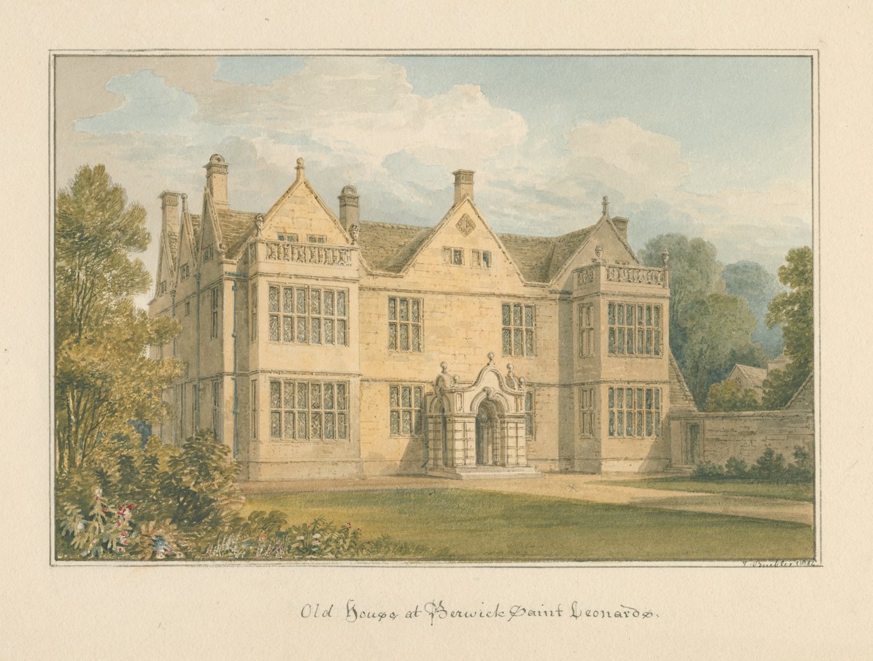 Wiltshire - Berwick Saint Leonardo - Vanha talo, 1814 tekijältä John Buckler