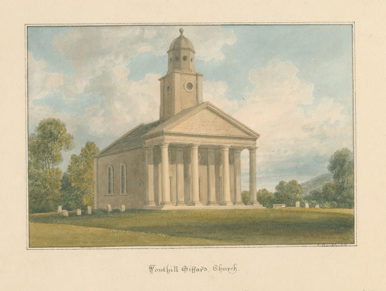 Wiltshire - Fonthill Giffard Church, 1811 tekijältä John Buckler