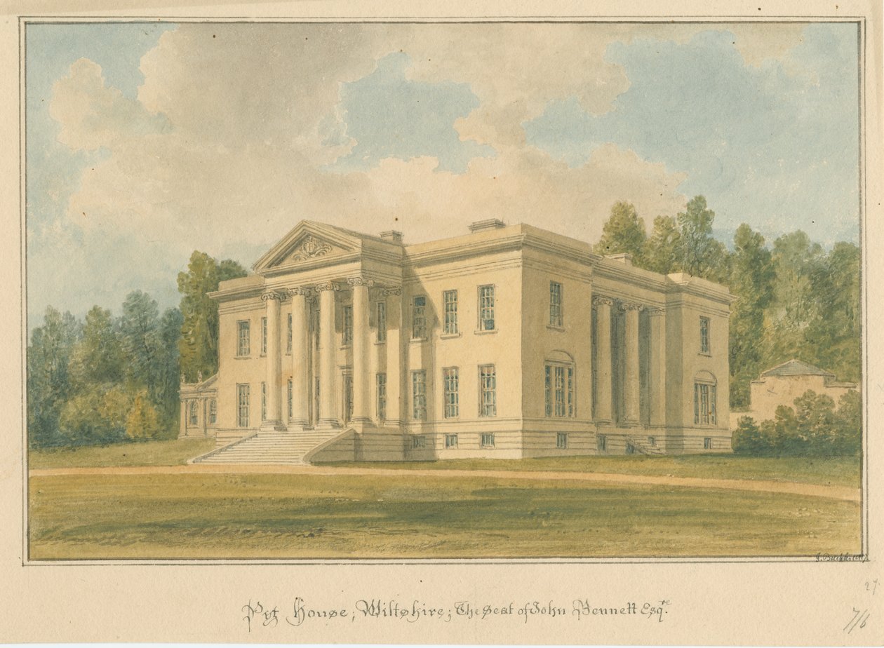 Wiltshire - Pyt House, 1817 tekijältä John Buckler