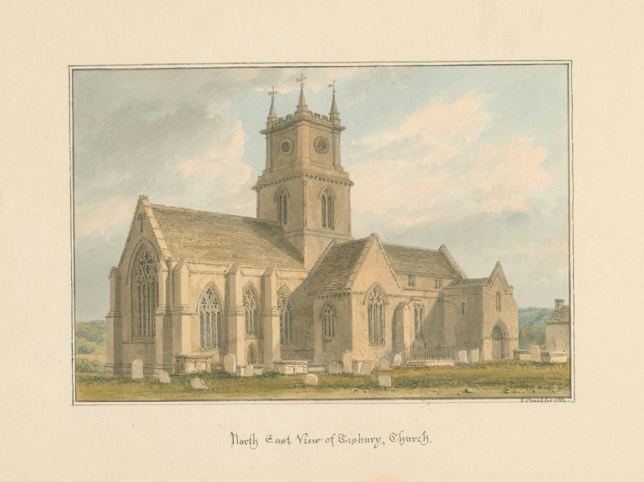 Wiltshire - Tisbury Church, 1804 tekijältä John Buckler