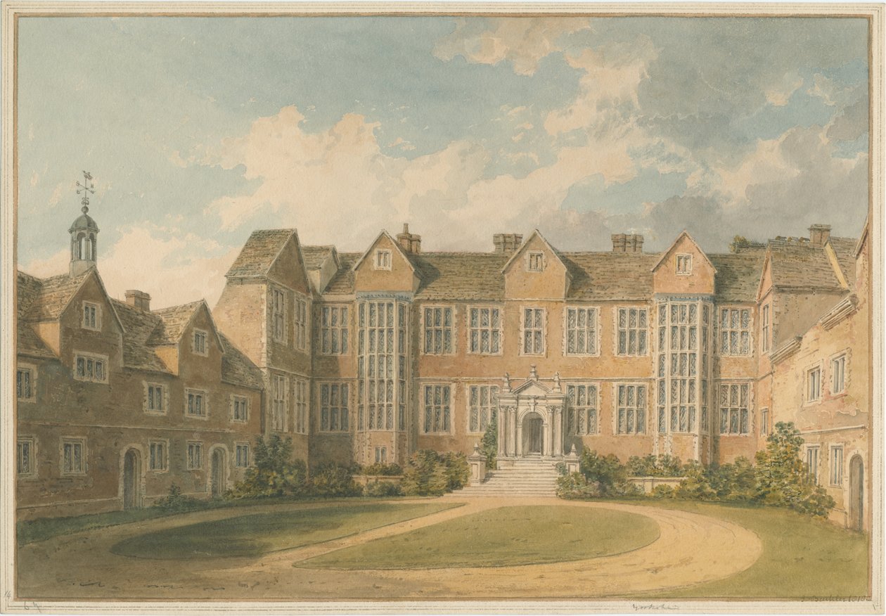 Yorkshire - York - Heslington House Interior, 1818 tekijältä John Buckler