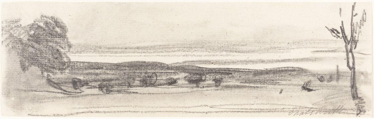 Näkymä puiston yli, Chatsworth, Derbyshire tekijältä John Burgess