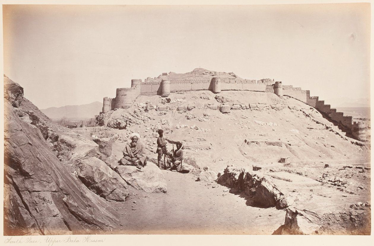 Eteläkasvot, Ylä-Bala Hissar, Kabul, 1879 tekijältä John Burke