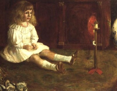 Lapsi mekaanisen lelun kanssa tekijältä John Byam Liston Shaw