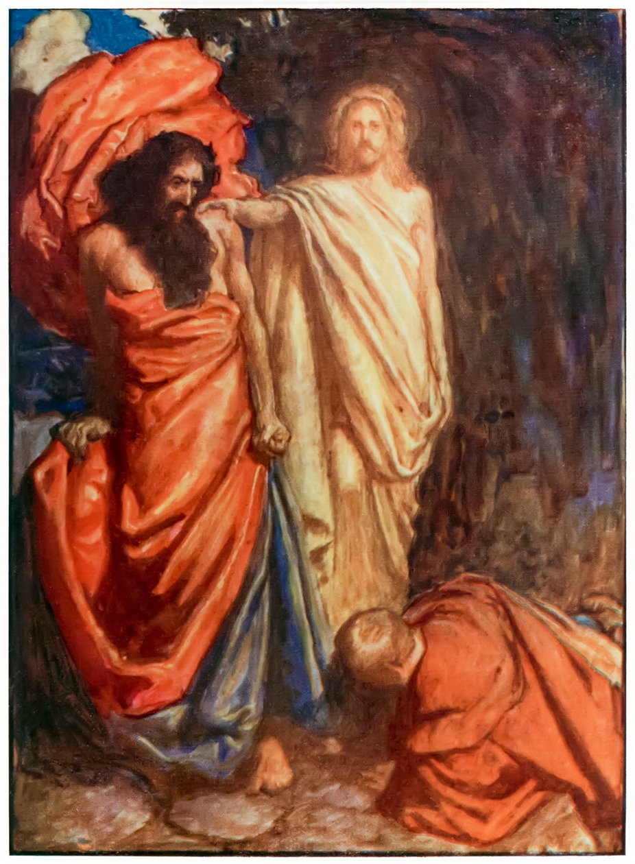 John Bunyanin (1628-1688) kuva: Byam Shaw (1872-1919) kuvitus Byam Shaw
