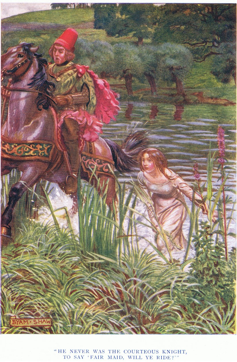 Hän ei koskaan ollut kohtelias ritari, sanoakseni reilu piika, 1928 tekijältä John Byam Liston Shaw