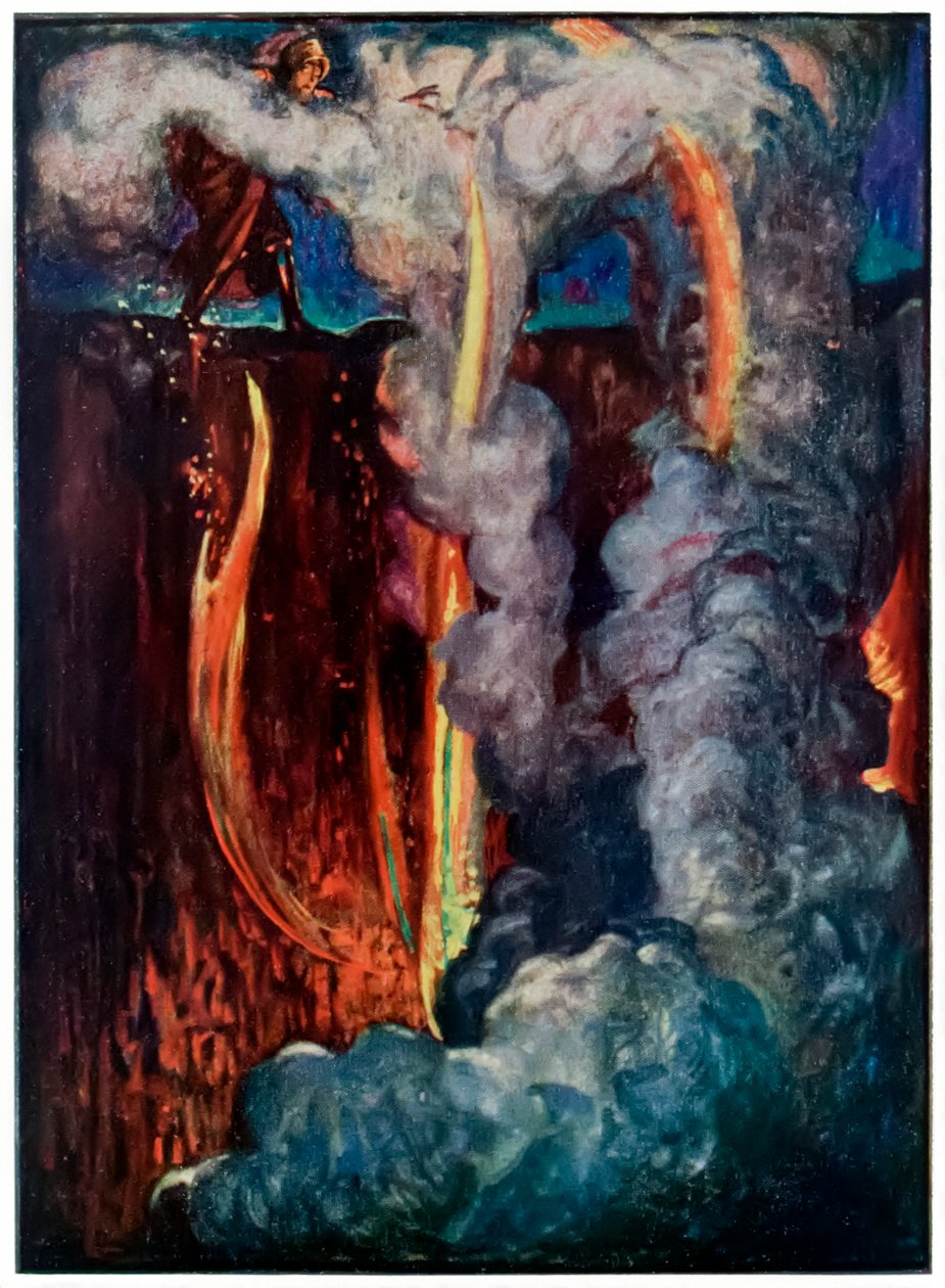 Helvetin suu pyhiinvaeltajista edistyy tästä maailmasta tulevaan. John Bunyan (1628-1688) Byam Shaw