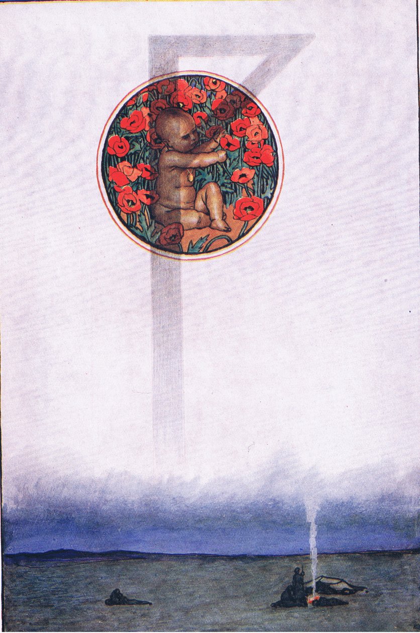 Hänen rubiininsa, kuvitus Kaman puutarhasta (ja muita sanoituksia Intiasta), 1920 tekijältä John Byam Liston Shaw