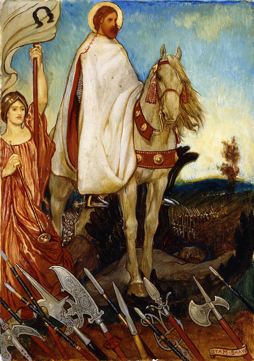 Ystäväni, on mahtava Marshall, joka järjestää pataljoonamme; Luottakaamme Provdenceen, pysykäämme ja työskennellä asemillamme", tekijältä John Byam Liston Shaw