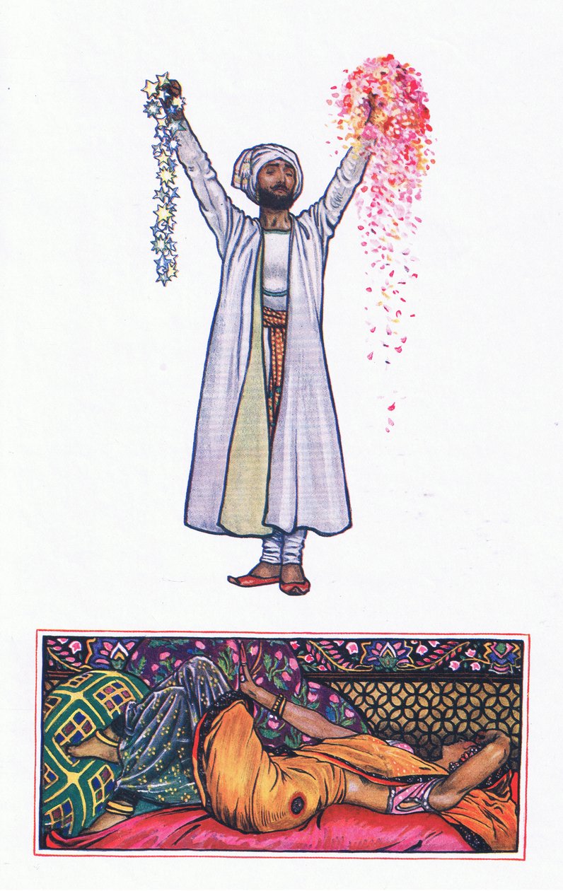Saavutamattomalle: Mohamed Akramin valitus, kuvitus teoksesta The Garden of Kama (ja muita sanoituksia Intiasta) tekijältä John Byam Liston Shaw
