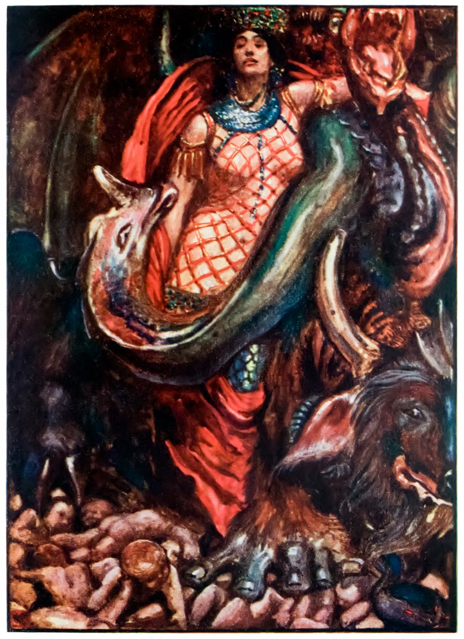 "Silti sitä hallitsi nainen" John Bunyanin "Pilgrimin edistymisestä tästä maailmasta, siihen, mikä on tuleva" tekijältä John Byam Liston Shaw