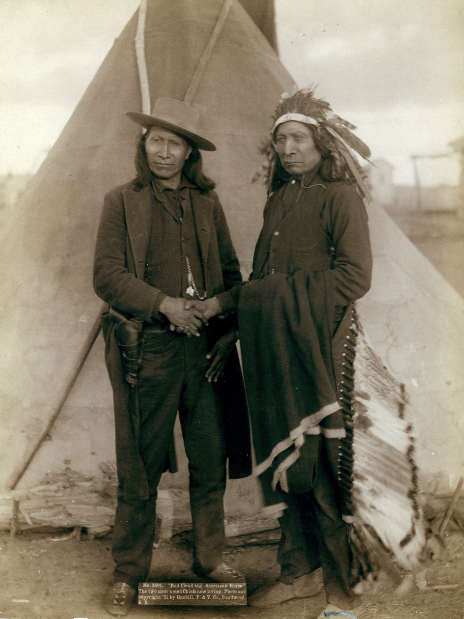 Punainen pilvi ja amerikkalainen hevonen, 1891 tekijältä John C. H. Grabill