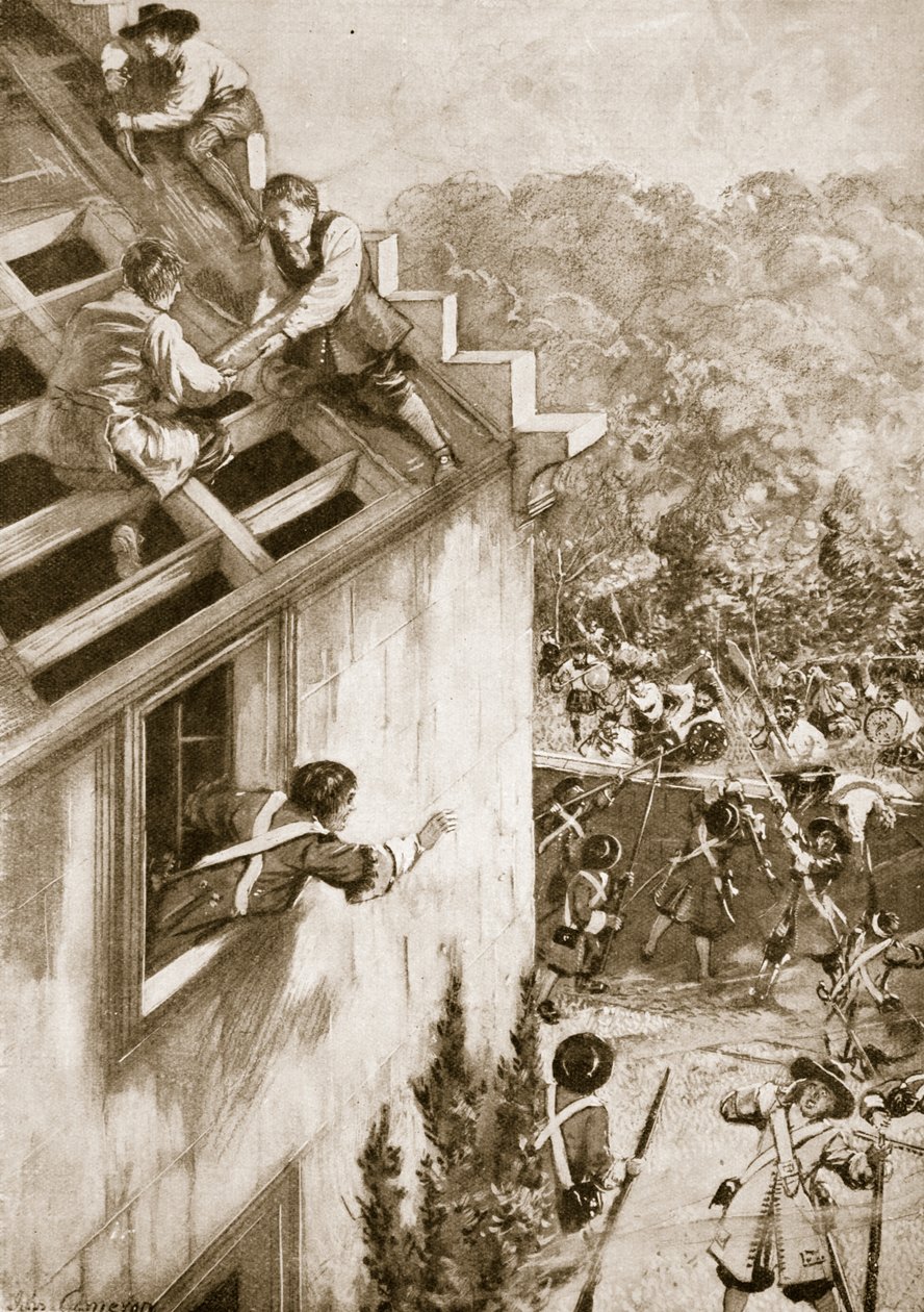Dunkeldin hyökkäys, 21. elokuuta 1689 (litho) tekijältä John Cameron