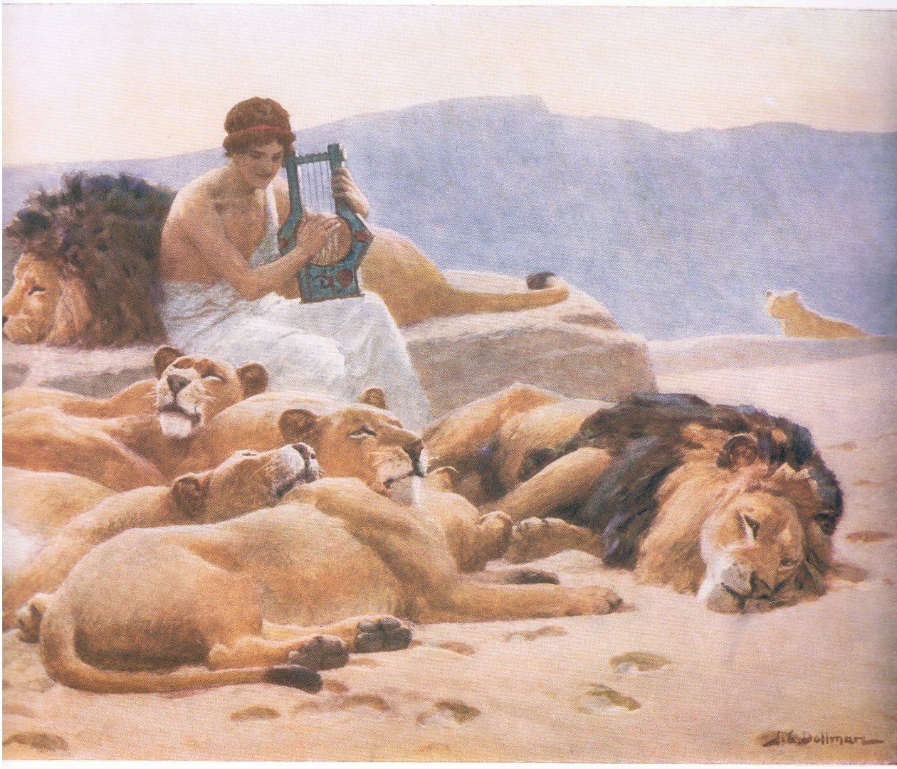 Orpheus ja hänen luuttunsa, Bibbys Annual, 1916-17 tekijältä John Charles Dollman