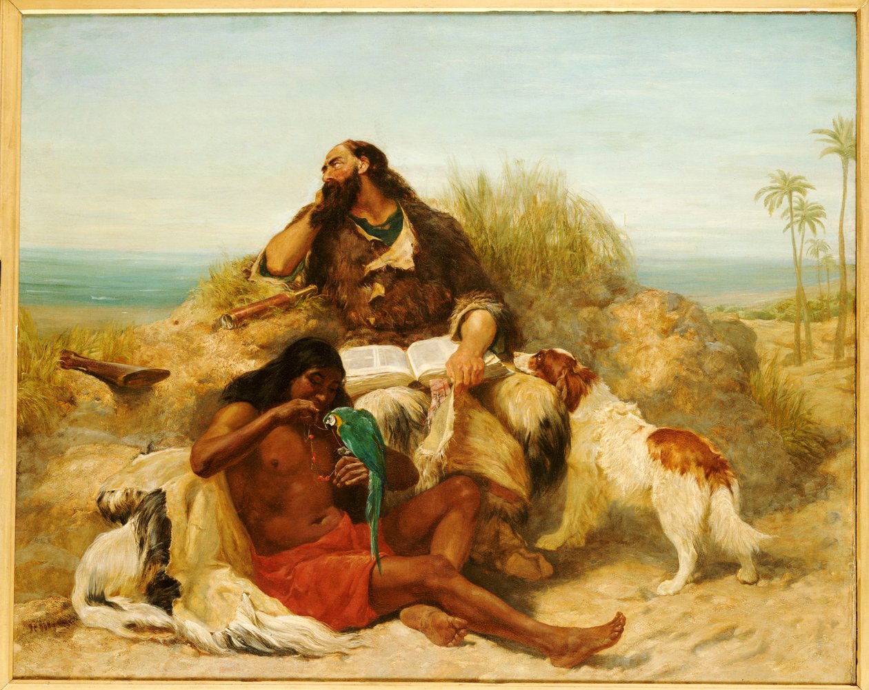 Robinson Crusoe ja hänen miehensä perjantai tekijältä John Charles Dollman