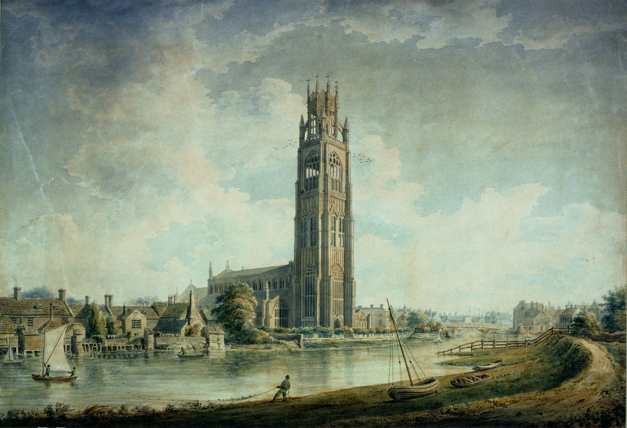 Boston Stump: näkymä lounaaseen tekijältä John Chessell Buckler