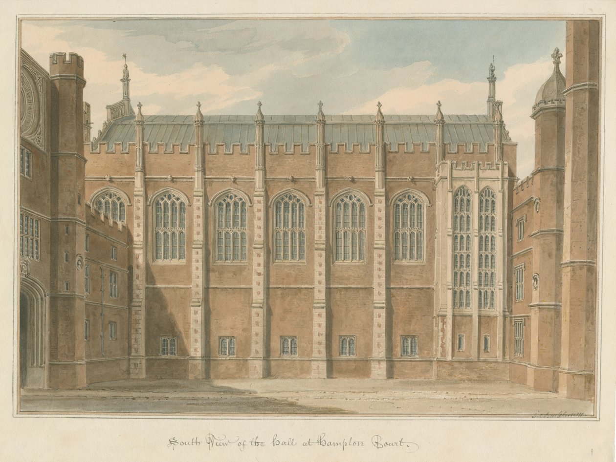 Middlesex - Hampton Court, 1811 tekijältä John Chessell Buckler