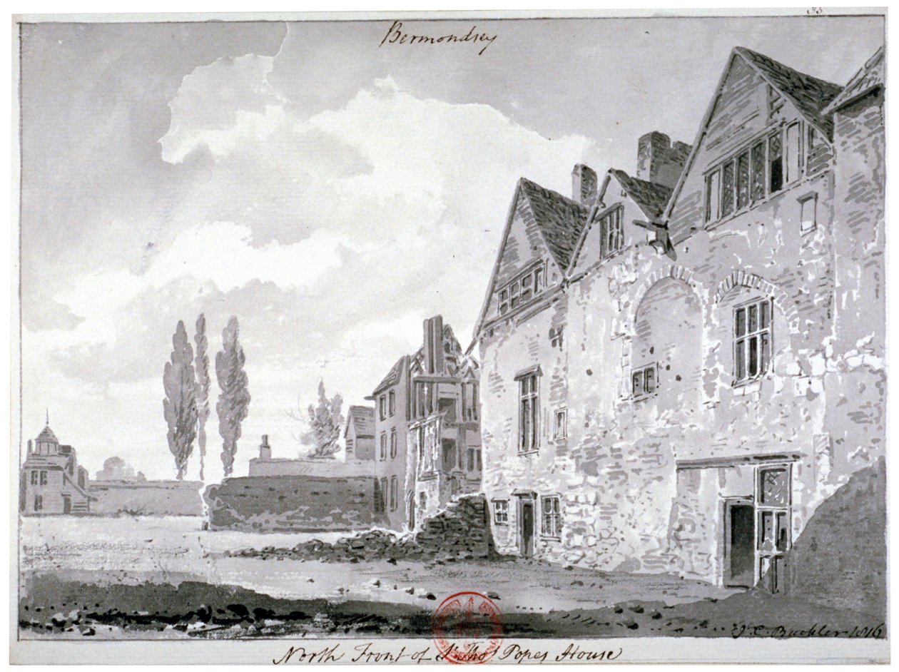 Bermondsey Housen pohjoisrintama, Lontoo, 1816 tekijältä John Chessell Buckler