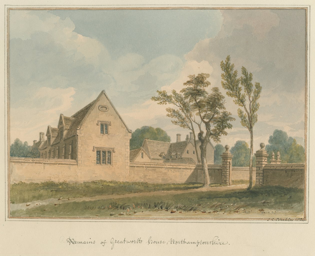 Northamptonshire - Greatworth House, 1826 tekijältä John Chessell Buckler