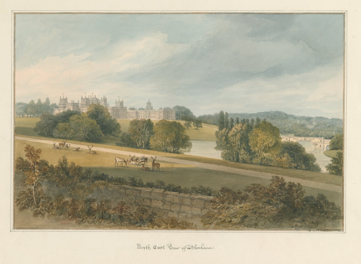 Oxfordshire - Blenheim [palatsi], 1823 tekijältä John Chessell Buckler